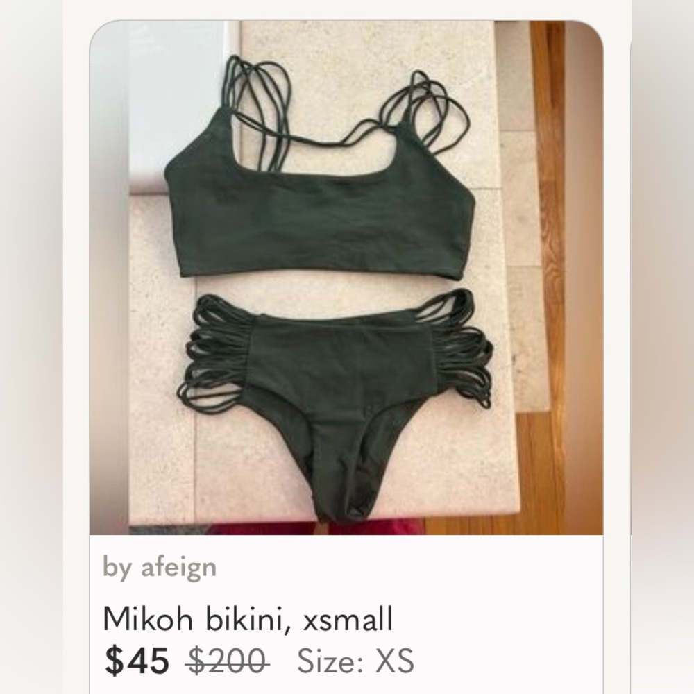 Mikoh strappy bikini size XS